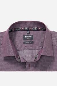 OLYMP Luxor Modern Fit Hemd aubergine, Faux-uni