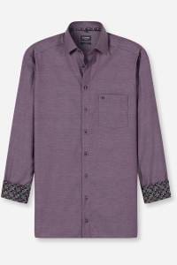 OLYMP Luxor Modern Fit Hemd aubergine, Faux-uni