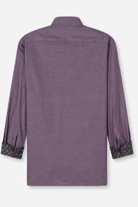 OLYMP Luxor Modern Fit Hemd aubergine, Faux-uni