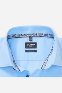 OLYMP Luxor Modern Fit Hemd bleu, Faux-uni