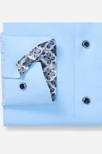 OLYMP Luxor Modern Fit Hemd bleu, Faux-uni