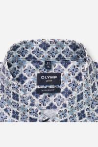 OLYMP Luxor Modern Fit Hemd bleu, Blumen