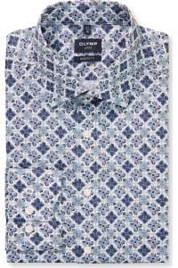 OLYMP Luxor Modern Fit Hemd bleu, Blumen