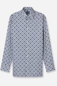 OLYMP Luxor Modern Fit Hemd bleu, Blumen