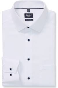 OLYMP Luxor Modern Fit Hemd weiss, Faux-uni