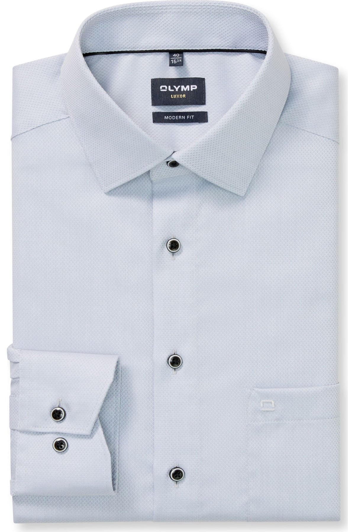 OLYMP Luxor Modern Fit Hemd silbergrau, Faux-uni