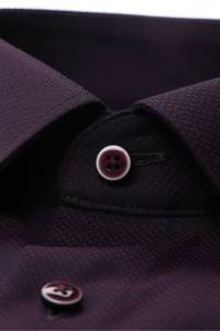 OLYMP Luxor Modern Fit Hemd aubergine, Faux-uni