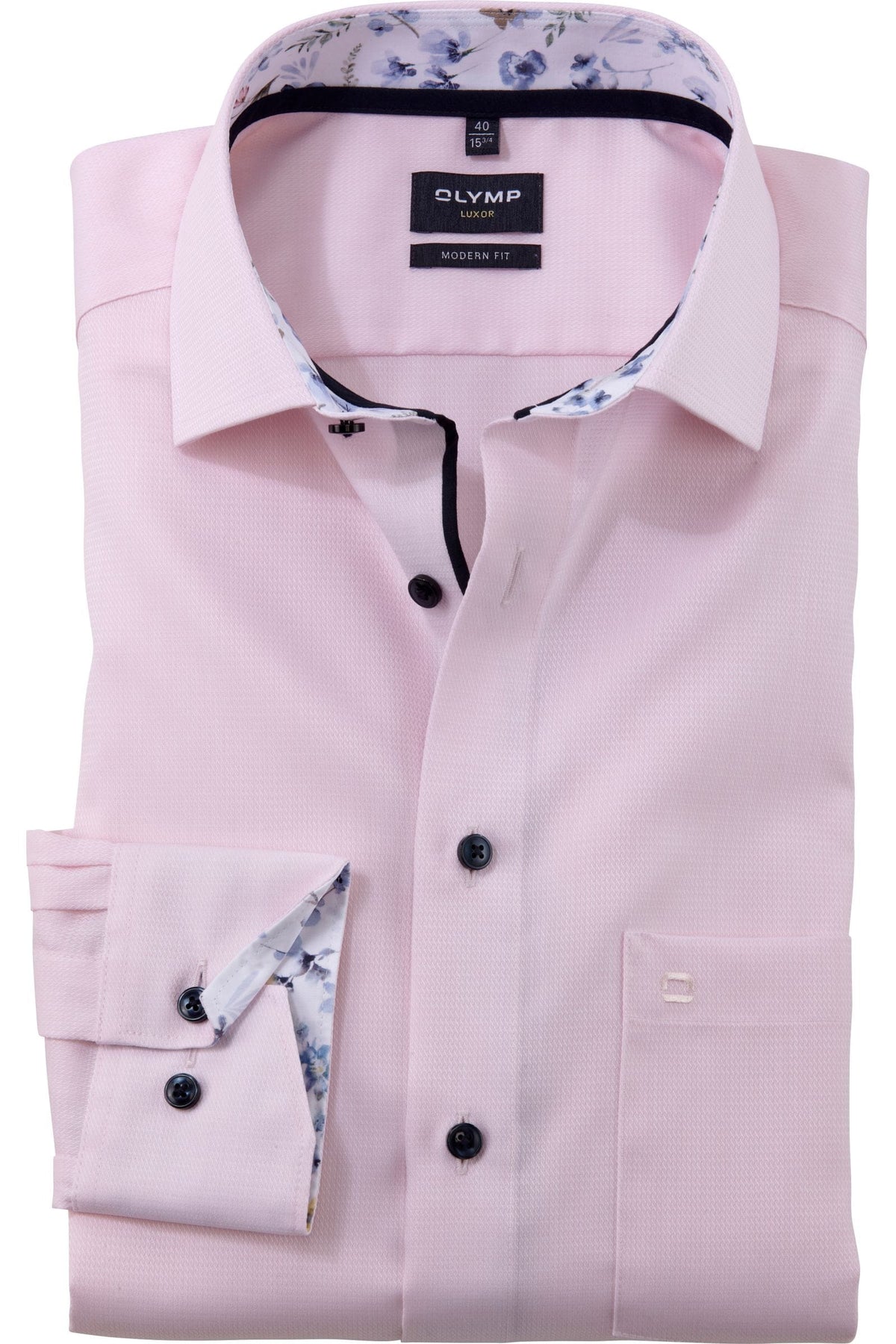 OLYMP Luxor Modern Fit Hemd rose, Faux-uni