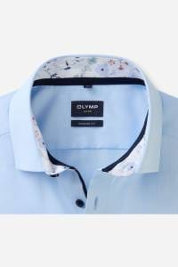OLYMP Luxor Modern Fit Hemd bleu, Faux-uni