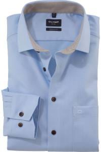 OLYMP Luxor Modern Fit Hemd bleu, Einfarbig