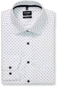 OLYMP Luxor Modern Fit Hemd weiss, Bedruckt