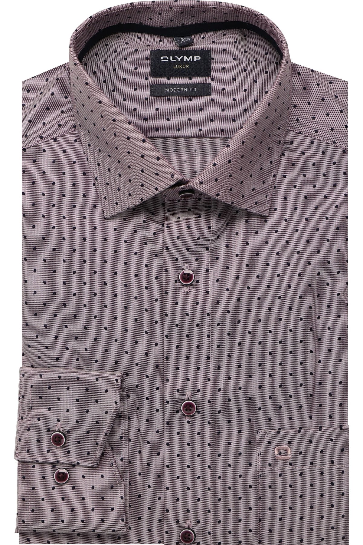 OLYMP Luxor Modern Fit Hemd violett, Bedruckt