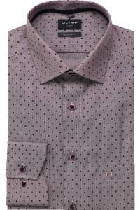 OLYMP Luxor Modern Fit Hemd violett, Bedruckt
