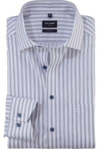 OLYMP Luxor Modern Fit Hemd marine, Gestreift