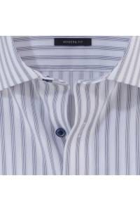 OLYMP Luxor Modern Fit Hemd marine, Gestreift