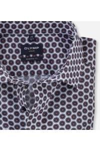 OLYMP Luxor Modern Fit Hemd weiss, Bedruckt