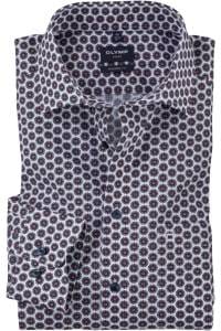 OLYMP Luxor Modern Fit Hemd weiss, Bedruckt