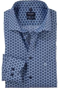 OLYMP Luxor Modern Fit Hemd bleu, Bedruckt