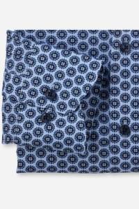 OLYMP Luxor Modern Fit Hemd bleu, Bedruckt
