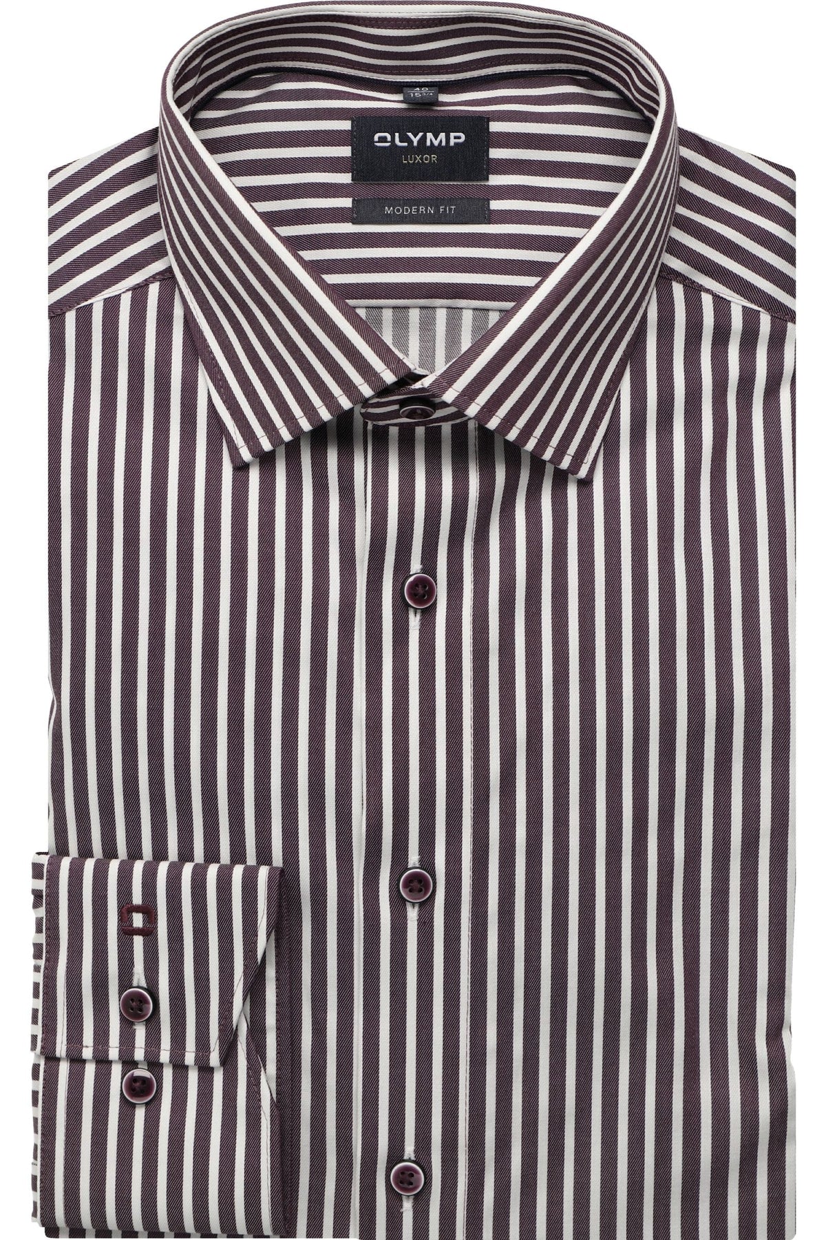 OLYMP Luxor Modern Fit Hemd violett, Gestreift