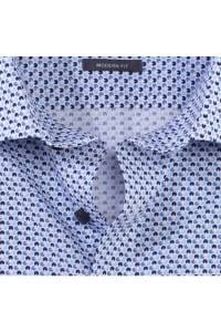 OLYMP Luxor Modern Fit Hemd bleu, Bedruckt