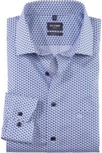 OLYMP Luxor Modern Fit Hemd bleu, Bedruckt