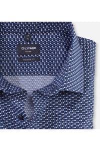 OLYMP Luxor Modern Fit Hemd marine/weiss, Gemustert