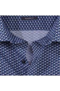 OLYMP Luxor Modern Fit Hemd marine/weiss, Gemustert