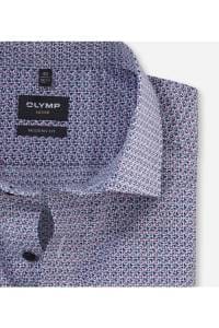 OLYMP Luxor Modern Fit Hemd pflaume, Bedruckt