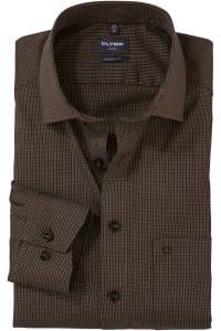 OLYMP Luxor Modern Fit Hemd braun, Faux-uni