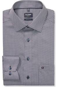 OLYMP Luxor Modern Fit Hemd violett, Bedruckt