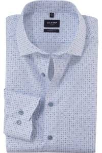 OLYMP Luxor Modern Fit Hemd weiss, Bedruckt