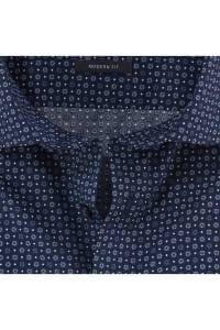 OLYMP Luxor Modern Fit Hemd marine, Bedruckt