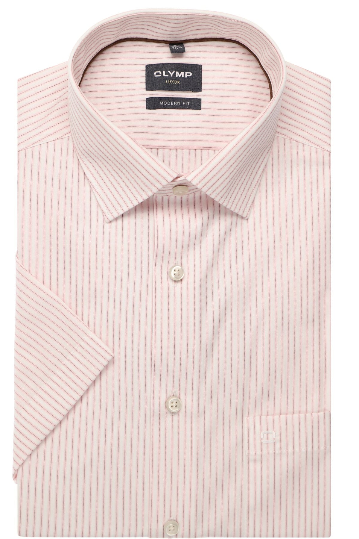 OLYMP Luxor Modern Fit Hemd hellrose, Gestreift