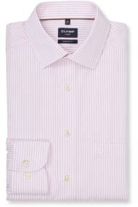 OLYMP Luxor Modern Fit Hemd hellrose, Gestreift