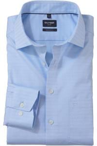 OLYMP Luxor Modern Fit Hemd bleu, Faux-uni