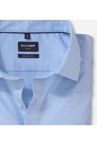 OLYMP Luxor Modern Fit Hemd bleu, Faux-uni
