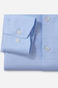 OLYMP Luxor Modern Fit Hemd bleu, Faux-uni