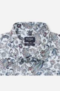OLYMP Luxor Modern Fit Hemd weiss, Bedruckt