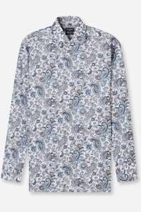 OLYMP Luxor Modern Fit Hemd weiss, Bedruckt