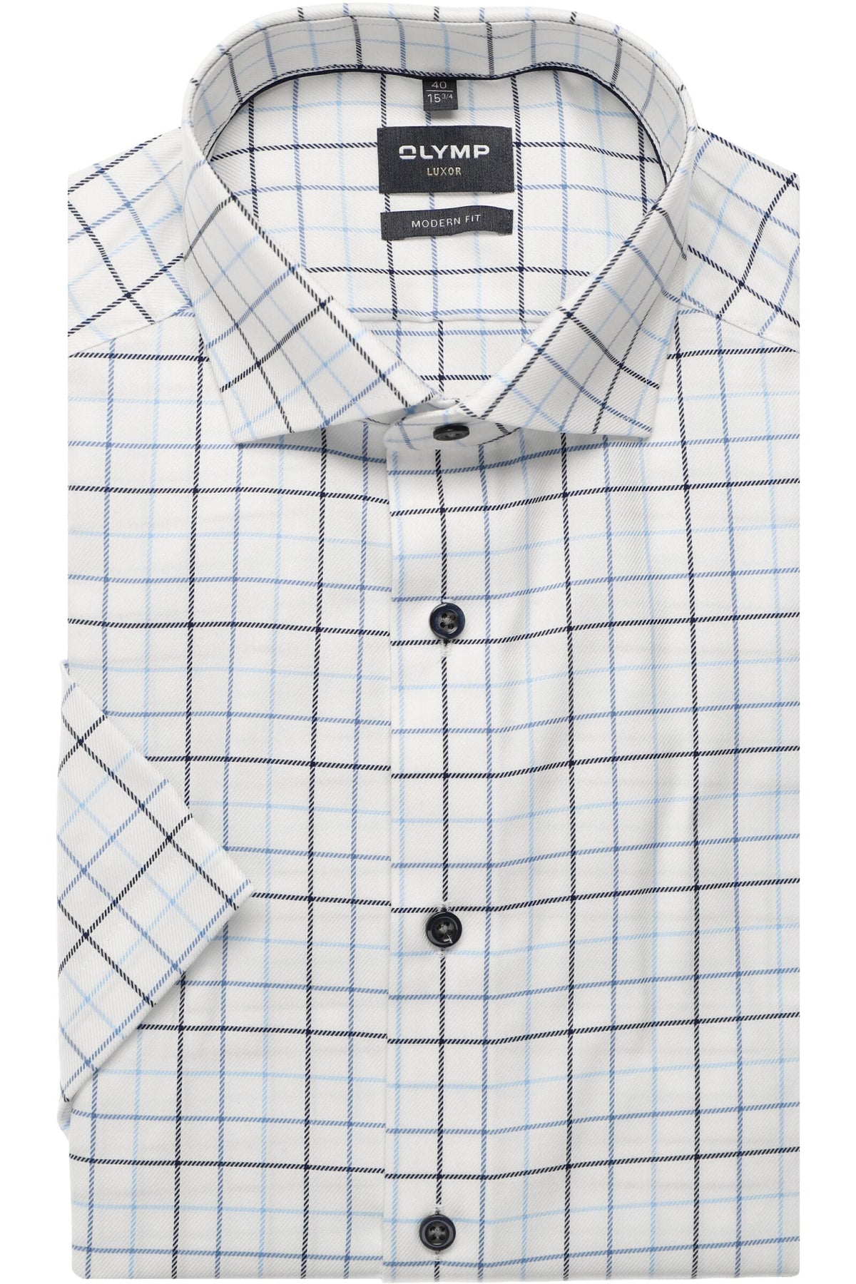 OLYMP Luxor Modern Fit Hemd weiss, Kariert