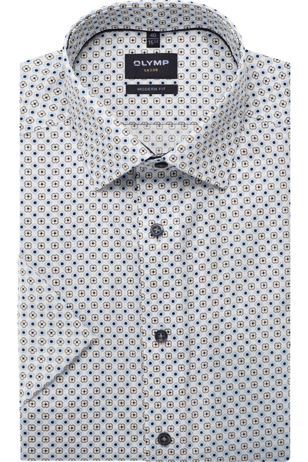 OLYMP Luxor Modern Fit Hemd weiss, Bedruckt