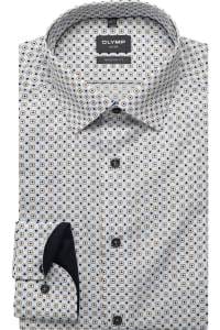 OLYMP Luxor Modern Fit Hemd weiss, Bedruckt