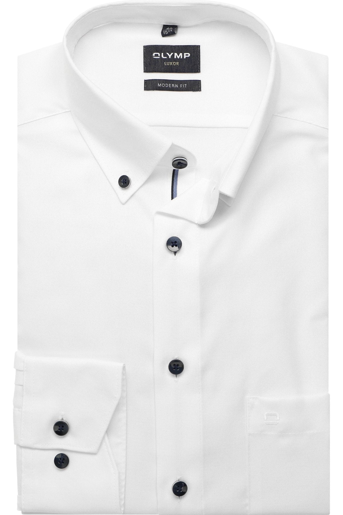 OLYMP Luxor Modern Fit Hemd weiss, Einfarbig
