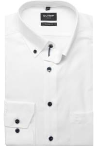 OLYMP Luxor Modern Fit Hemd weiss, Einfarbig