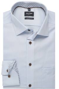 OLYMP Luxor Modern Fit Hemd bleu, Einfarbig