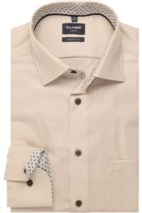 OLYMP Luxor Modern Fit Hemd beige, Einfarbig