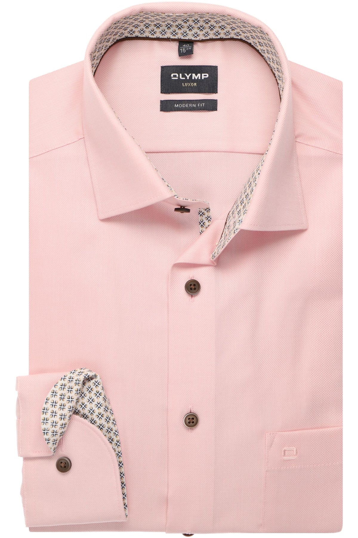 OLYMP Luxor Modern Fit Hemd pink, Einfarbig