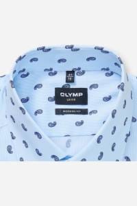 OLYMP Luxor Modern Fit Hemd bleu, Bedruckt