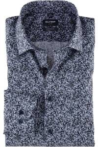 OLYMP Luxor Modern Fit Hemd marine, Bedruckt